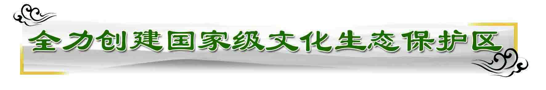 全力创建国家级文化生态保护区